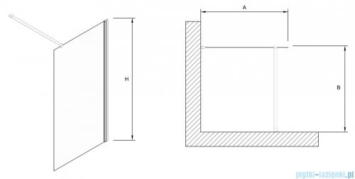 Clusi Zeus kabina Walk-in 100x200 cm przejrzyste 3329ZEU100