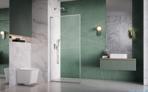 Radaway Modo F SL II chrom kabina Walk-in 100x201,6cm lewa szkło przejrzyste 10419104-01-01L