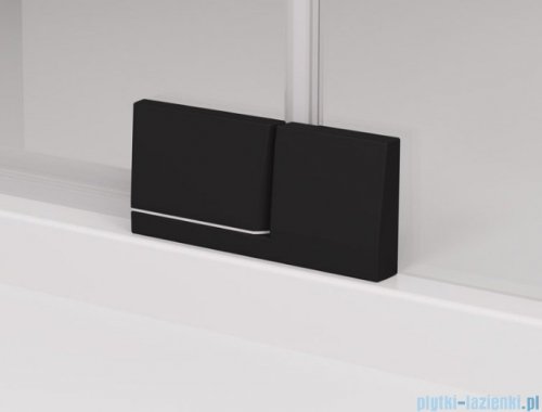 SanSwiss Cadura Black Line drzwi wahadłowe 100cm jednoczęściowe prawe z polem stałym czarny mat CA13D1000607
