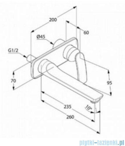 Kludi BALANCE ścienna bateria umywalkowa chrom 522470575