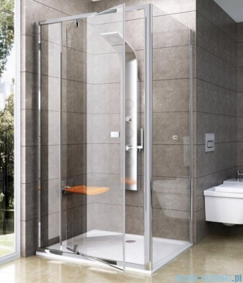 Ravak Pivot PPS ścianka prysznicowa 100cm aluminium transparent Anticalc 90GA0C00Z1