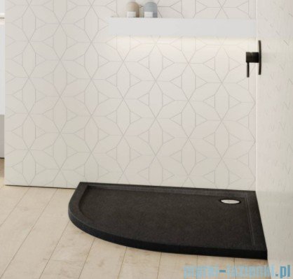 Schedpol Schedline Sharper Black Stone brodzik półokrągły 90x90x4,5cm 3S.S1O-9090/C/ST