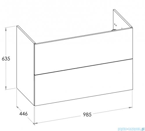 Roca Ella szafka 98x44x63 BIAŁY POŁYSK A857771806