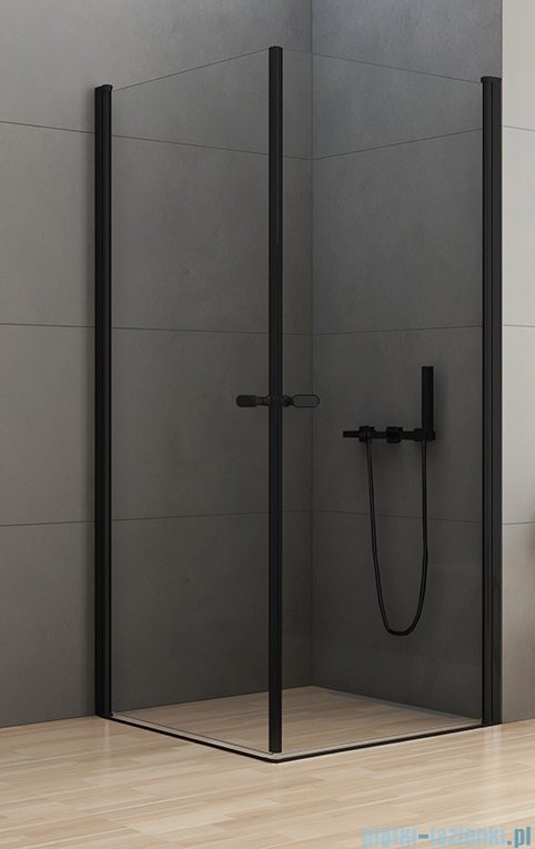 New Trendy New Soleo Black 70x80x195 cm kabina prostokątna przejrzyste montaż ma posadzce 