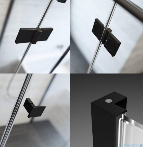 Radaway Essenza Black Kdj kabina 100x90cm lewa szkło przejrzyste 1385040-54-01L/1384050-01-01
