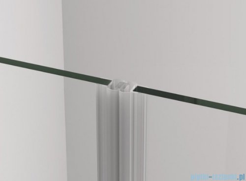 SanSwiss Cadura White Line drzwi wahadłowe 90cm jednoczęściowe prawe z polem stałym biały mat CA31CD0900907
