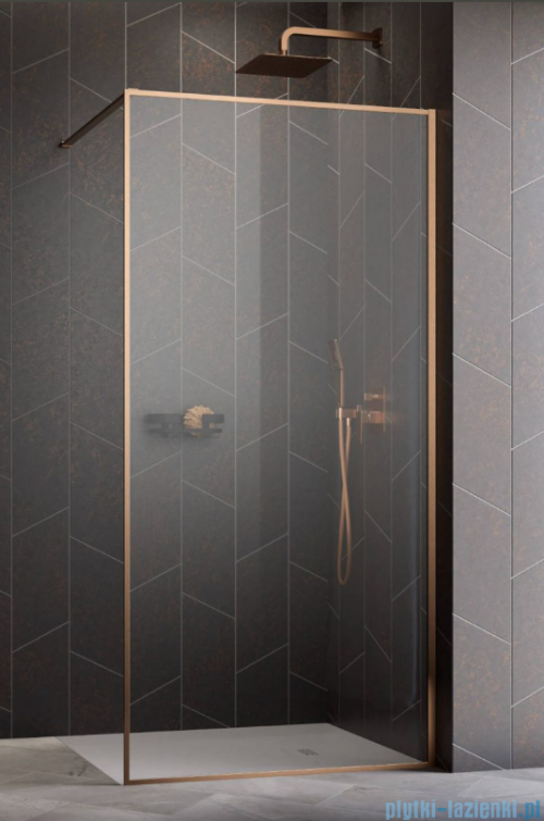 Radaway Modo F II Brushed Copper kabina Walk-in 155x201cm Szczotkowana Miedź szkło przejrzyste 10409155-93-01