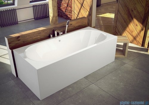 Besco Vitae 180x80cm wanna prostokątna + obudowa + syfon #WAV-180-PK/#OAA-180-NS/19975