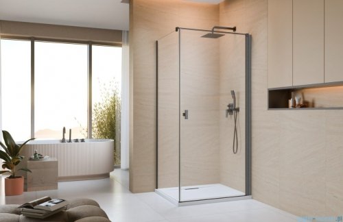 Radaway Nes Kdj I Brushed GunMetal kabina 90x90cm prawa szczotkowany grafit 10022090-92-01R/10039090-01-01