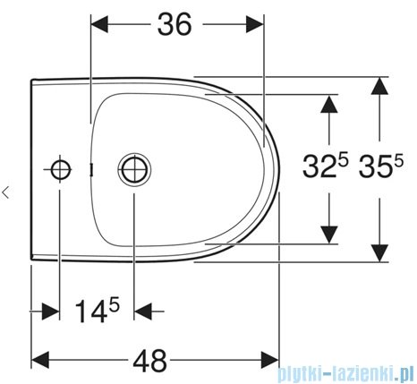 Geberit Selnova Compact bidet stojący biały 500.482.01.7