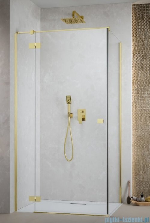 Radaway Essenza Kdj Gold kabina 120x80cm lewa szkło przejrzyste 1385042-09-01L/1384051-01-01