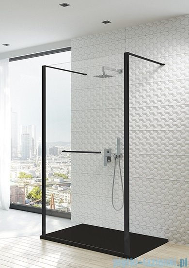 Sanplast Altus PII/ALTIIa kabina walk-in 160x212 cm czarny matowy 600-121-2801-59-401