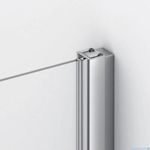 Ronal ANNEA AN13 Drzwi jednoczęściowe ze ścianką stałą w linii 80x200cm prawe srebrny połysk AN13D08005007