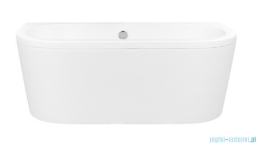 Besco Volya / Vista wanna 160x75cm wolnostojąca przyścienna z syfonem #WKV-160-WS