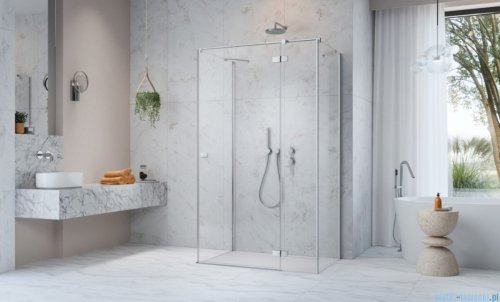 Radaway Fuenta Kdj+S kabina 80x110x80cm prawa chrom połysk szkło przejrzyste 1384051-01-01/1384023-01-01R/1384051-01-01