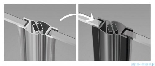 Radaway Nes Black KDJ B kabina 90x90 lewa przejrzyste 10025090-54-01L/10039090-01-01