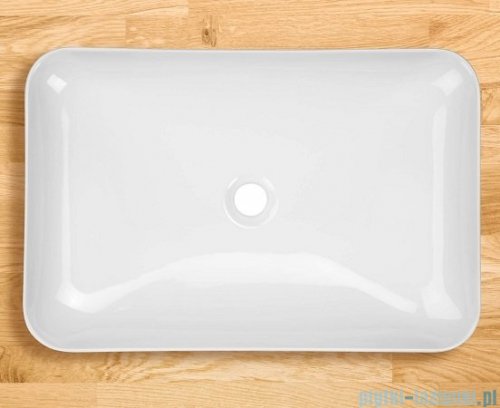 Deante Tess umywalka nablatowa 60x40 cm biała CDS 6U6S