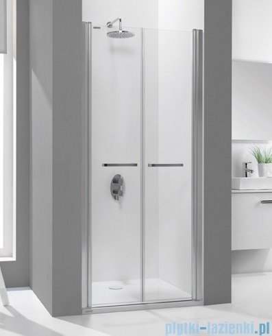 Sanplast drzwi skrzydłowe wahadłowe DD/PRIII 90x195 cm przejrzyste 600-073-0930-38-401