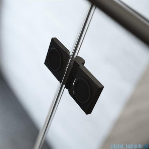 Radaway Essenza Pro Black Dwj drzwi wnękowe 130cm lewe czarny mat/szkło przejrzyste 10099130-54-01L