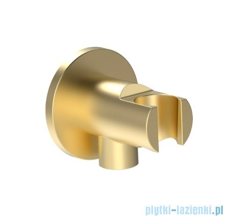 Roca Przyłącze kątowe Aqua 1/2" z uchwytem na słuchawkę Brushed Gold z powłoką Everlux-PVD A5B5250VA0