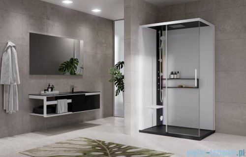 Novellini Glax 2 2.0 kabina masażowo-parowa 120x90 lewa czarna G222P299ST5-1HU