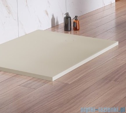 New Trendy Nex Shade brodzik konglomeratowy prostokątny 100x80x3,5 cm beżowy B-0488