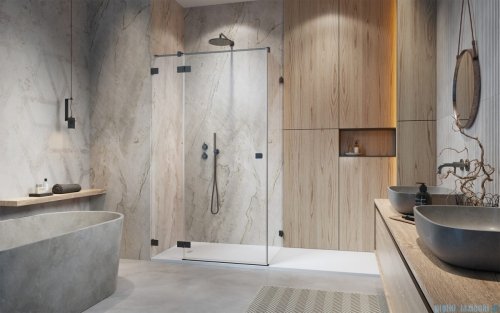 Radaway Essenza Pro Brushed GunMetal Kdj kabina 100x75cm lewa szczotkowany grafit 10097100-92-01L/10098075-01-01