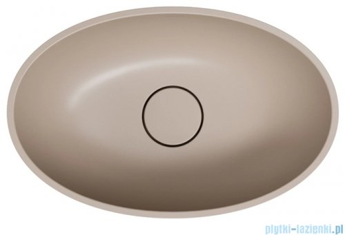 Omnires Shell M+ umywalka nablatowa 50x35 cm dune beige mat SHELL500UNDB