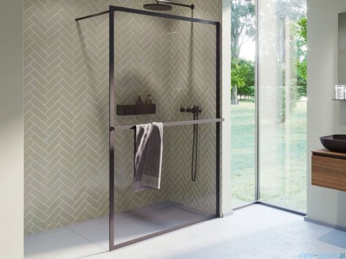 Riho Lucid GD400 kabina prysznicowa Walk In 100x200cm czarna G005026121
