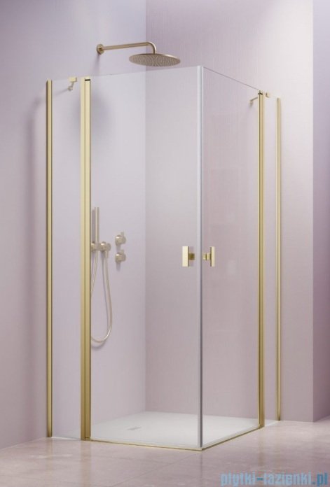 Radaway Nes 6 Kdd II Brushed Light Gold kabina 100x90cm szczotkowane jasne złoto 10031100-98-01L/10031090-98-01R