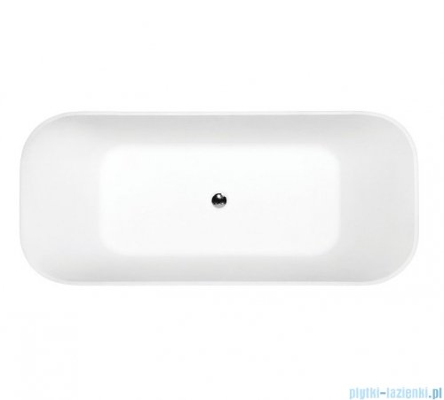 Besco Assos S-Line 160x70cm wanna wolnostojąca + syfon klik-klak czarny czyszczony od góry #WMD-160-ASB