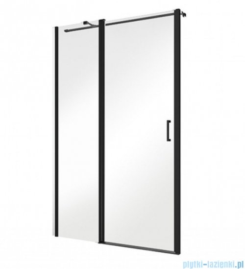 Besco Exo-C Black drzwi prysznicowe 120x190 przejrzyste ECB-120-190C