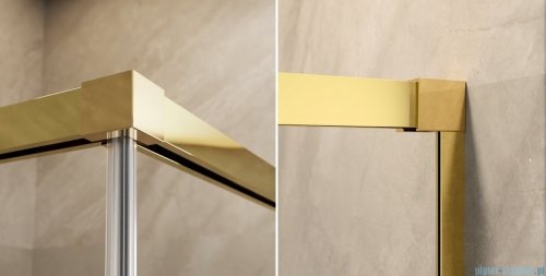 Radaway Idea Gold DWJ drzwi wnękowe 125cm lewe złoty połysk/szkło przejrzyste 387023-09-01L
