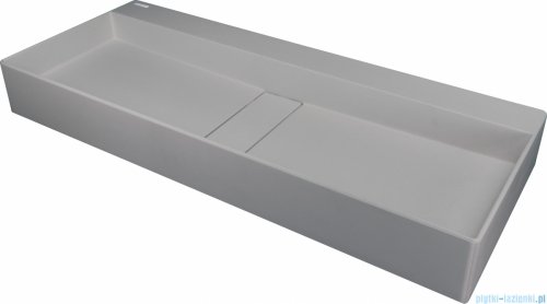 Deante Blur Umywalka granitowa nablatowa z maskownicą 80x40x12 szary metalik CQB_SU8S