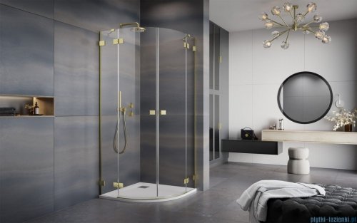 Radaway Essenza Pro Brushed Gold Pdd kabina 90x90cm szczotkowane złoto 10095090-99-01L/10095090-99-01R