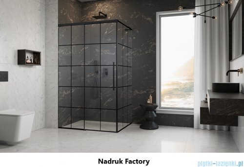Radaway Idea 8 QL XL Black Kdj kabina 120x90cm prawa czarny mat/szkło przejrzyste 10560617-54-01R/10570572-01-01/10580090-01-01L