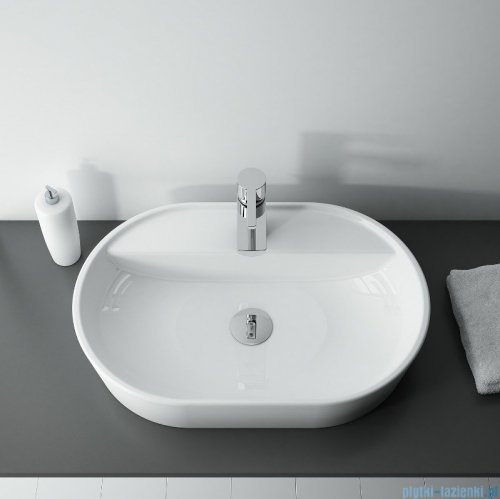 Elita Babette umywalka nablatowa ceramiczna 62x41cm anthracite matt 145104