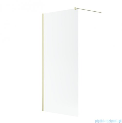 Radaway Modo New II Brushed Light Gold kabina Walk-in 85x200 szczotkowane jasne złoto szkło przejrzyste 389085-98-01