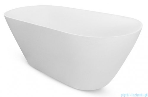 Besco Moya 160x68cm wanna wolnostojąca konglomeratowa + syfon klik-klak chrom #WMD-160-M