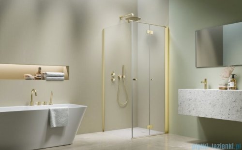 Radaway Nes 6 Kdj B Brushed Light Gold kabina 80x75cm prawa szczotkowane jasne złoto 10025080-98-01R/10039075-01-01