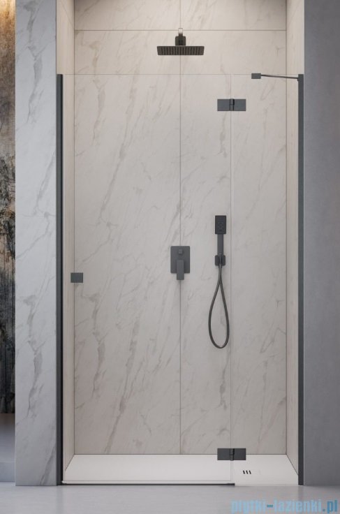 Radaway Essenza Brushed GunMetal Dwj drzwi wnękowe 80cm prawe szczotkowany grafit/szkło przejrzyste 1385012-92-01R