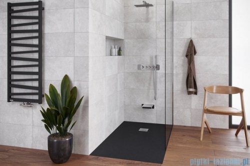 Excellent Arda Brodzik 120x90  prostokątny SLIM czarny BREX.1503.120.090.BLN