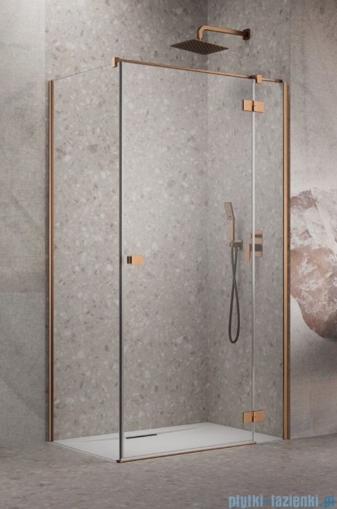 Radaway Essenza 8 Brushed Copper Kdj kabina 110x100cm prawa szczotkowana miedź 10480712-01-01R/10470337-93-01R/10113100-01-01