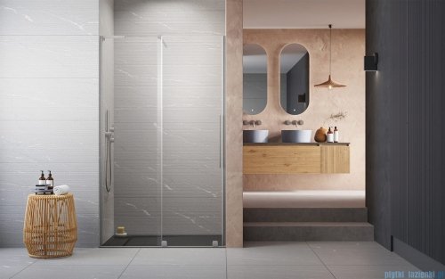 Radaway Furo SL Brushed Nickel DWJ drzwi prysznicowe 110cm lewe szczotkowany nikiel  10307572-91-01L/10110530-01-01