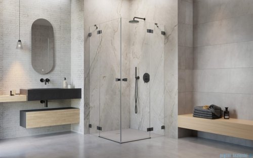 Radaway Essenza Pro Brushed GunMetal Kdd kabina 100x80cm szczotkowany grafit 10096100-92-01L/10096080-92-01R