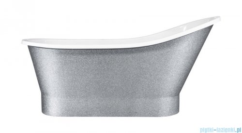Besco Gloria Glam grafit 150x68cm wanna wolnostojąca Retro+syfon klik-klak #WMD-150-GLG