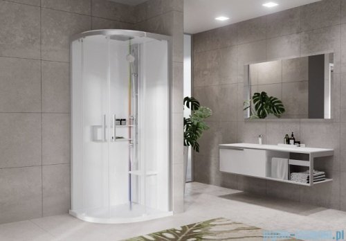 Novellini Glax 2 2.0 kabina z hydromasażem hydro plus 90x90 srebrna G22R99M1L-1BB