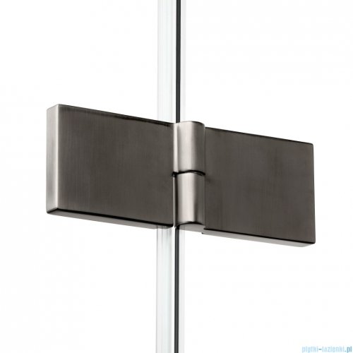 New Trendy New Soleo Gunmetal Brushed drzwi wnękowe bifold 70x195 cm lewe grafit szczotkowany/szkło przejrzyste D-0538A