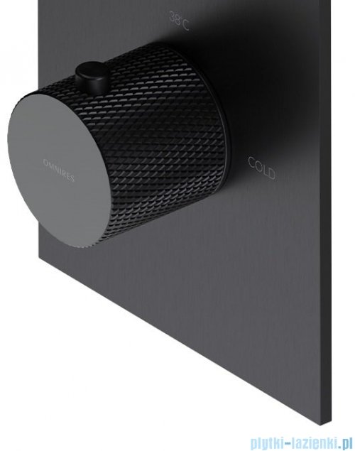 Omnires Contour system prysznicowy podtynkowy termostatyczny antracyt SYSCT11AT