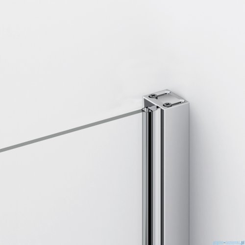 Ronal ANNEA AN13 Drzwi jednoczęściowe ze ścianką stałą w linii 100x200cm lewe srebrny połysk AN13G10005007